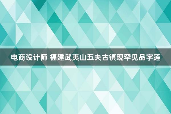 电商设计师 福建武夷山五夫古镇现罕见品字莲